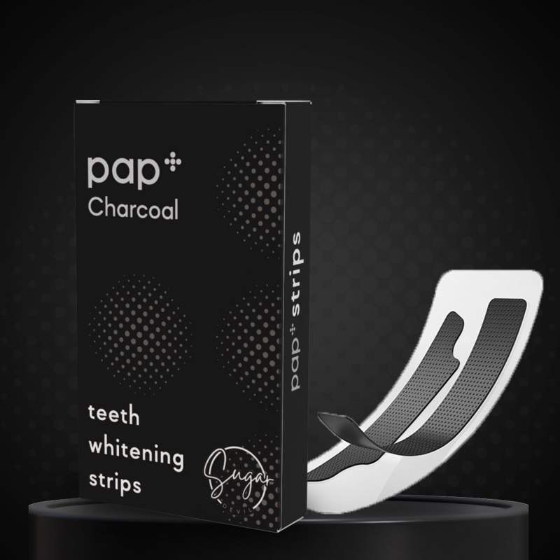 Teeth Whitening Strips With Activated Charcoal & Pap+ - Image 2