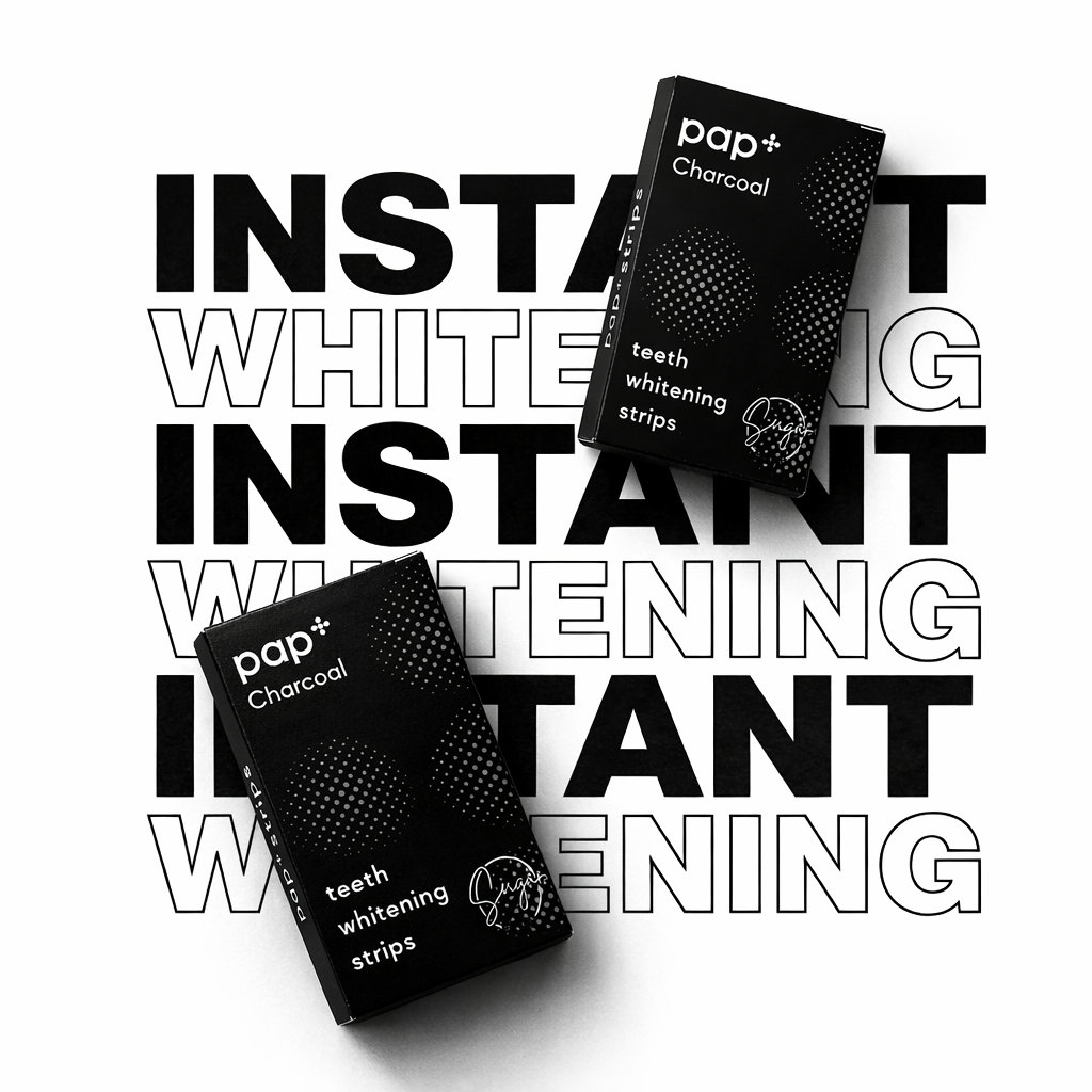 Peroxide-free teeth whitening strips